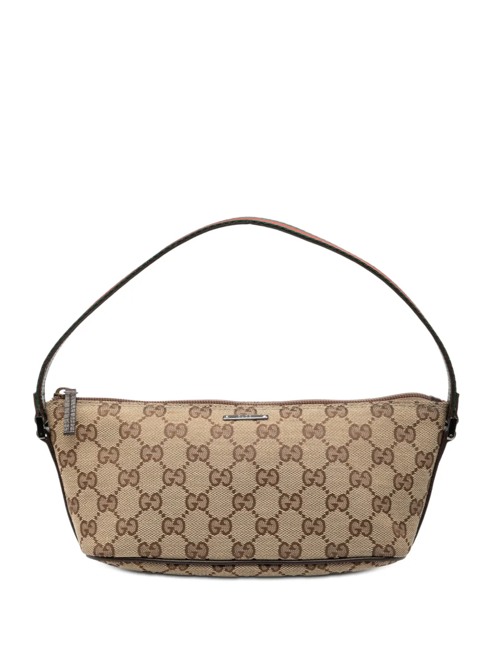 Gucci Pre-Owned 2000-2015 GG Canvas Web Boat shoulder bag - Marrone