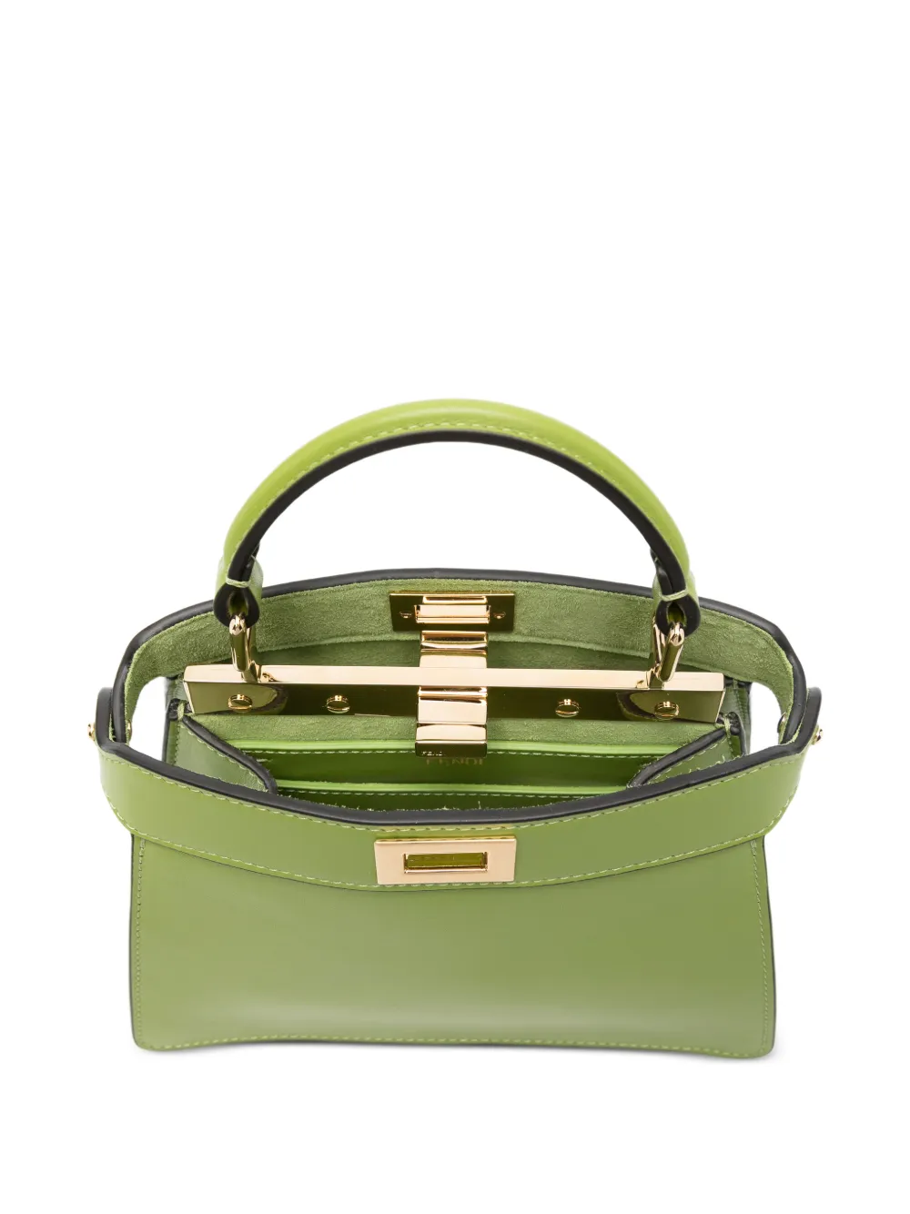 FENDI Kleine Peekaboo ISeeU shopper met slot Groen