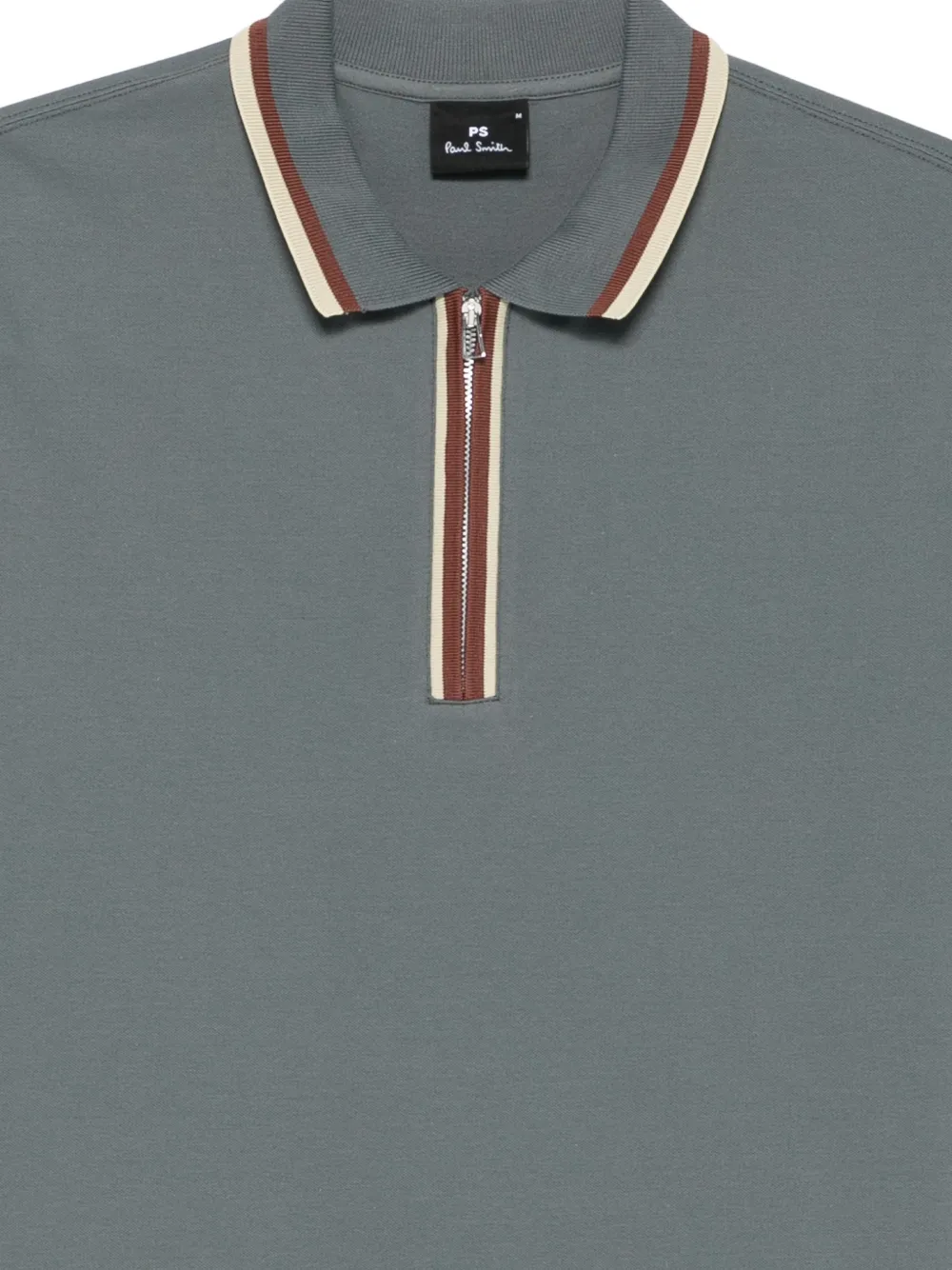 Striped Zip Polo Shirt