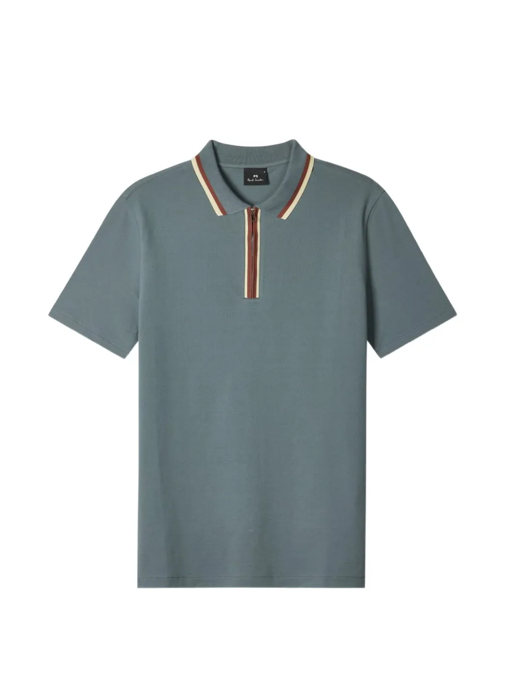 PS Paul Smith Poloshirt met hals met rits Blauw
