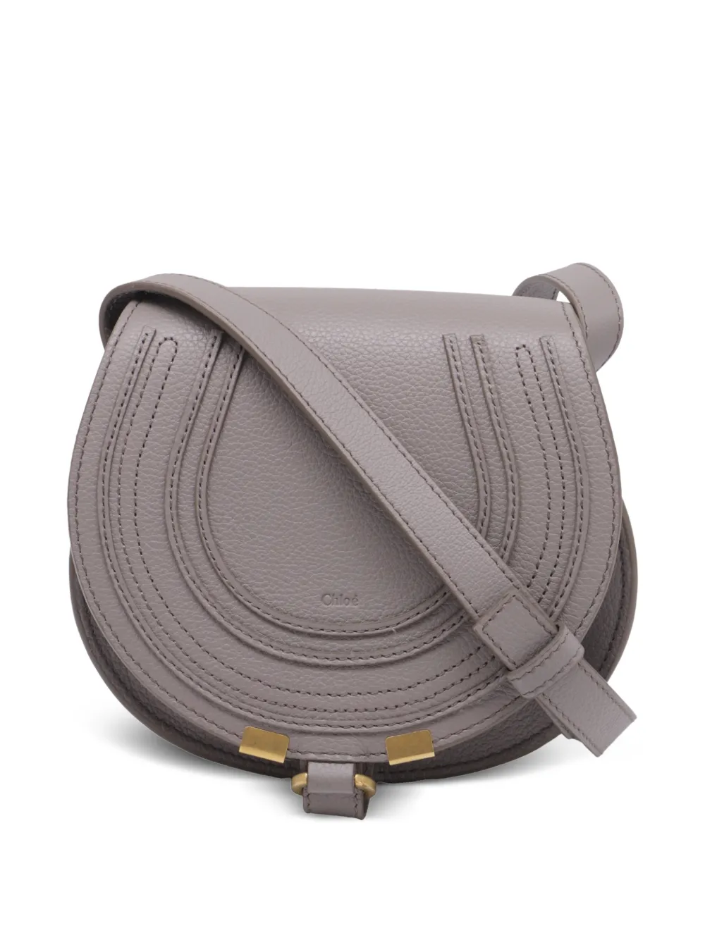 Chloé Vintage Marcie grained-leather shoulder bag - Grau