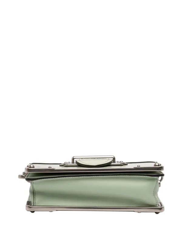し*場様 PRADA ショルダーバッグ グリーン ナイロン Prada Pre-Owned 2013-2026 Spazzolato ソフトカーフスキン カイエ