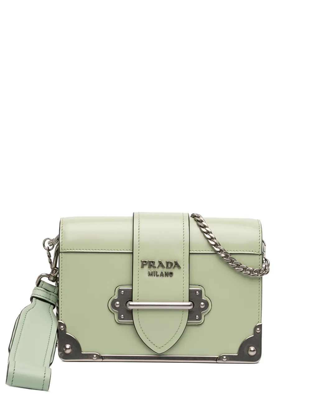 Prada Pre-Owned 2013-2026 Spazzolato Soft Calfskin Cahier crossbody bag - Verde