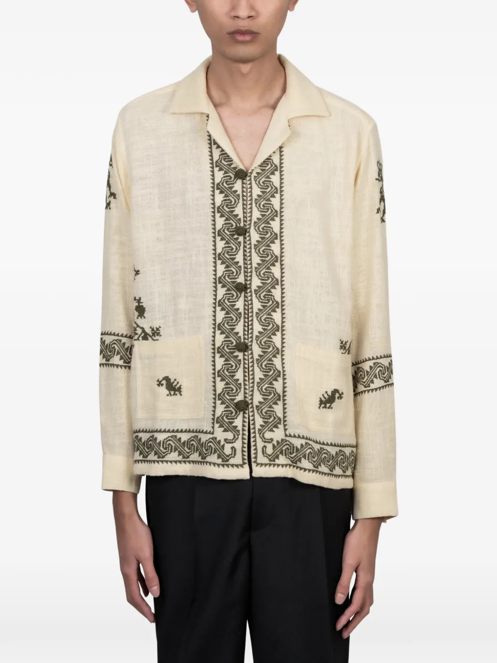 Baziszt tulum buttoned shirt - Toni neutri