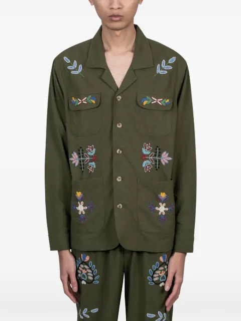 Baziszt embroidered pocket shirt