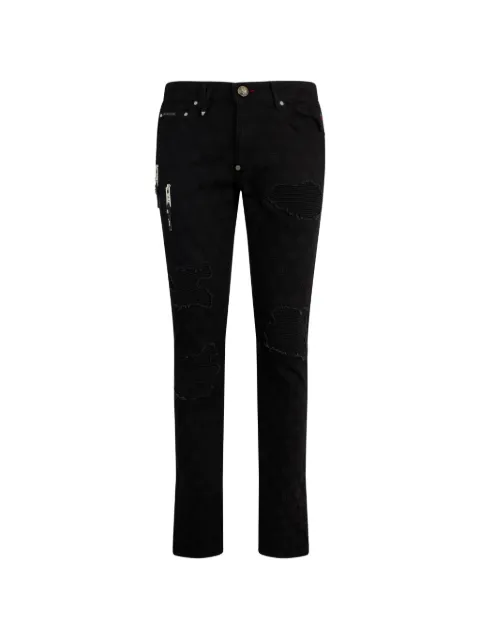 Philipp Plein embroidery distressed jeans