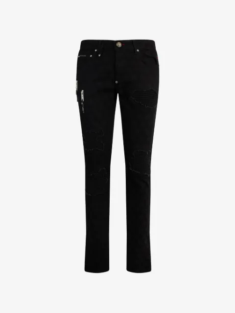 Philipp Plein Rockstar fit jeans embroidery monogram