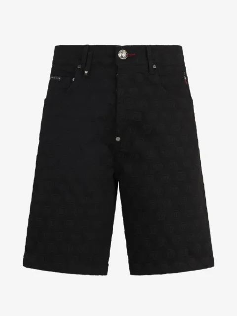 Philipp Plein Formentera fit shorts embroidery monogram