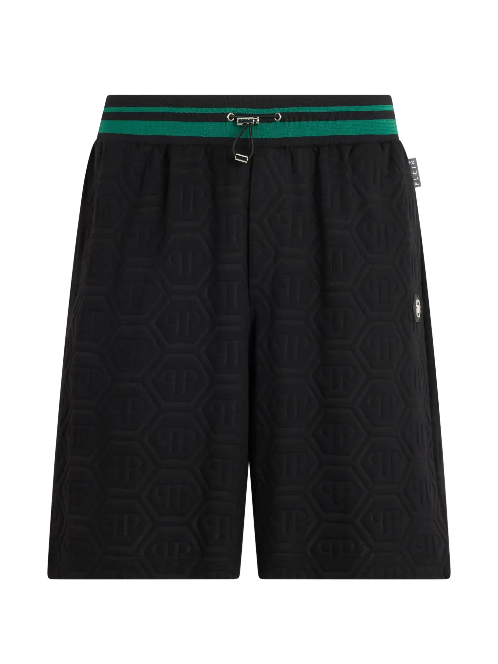 Philipp Plein Shorts sportivi con effetto jacquard - Nero