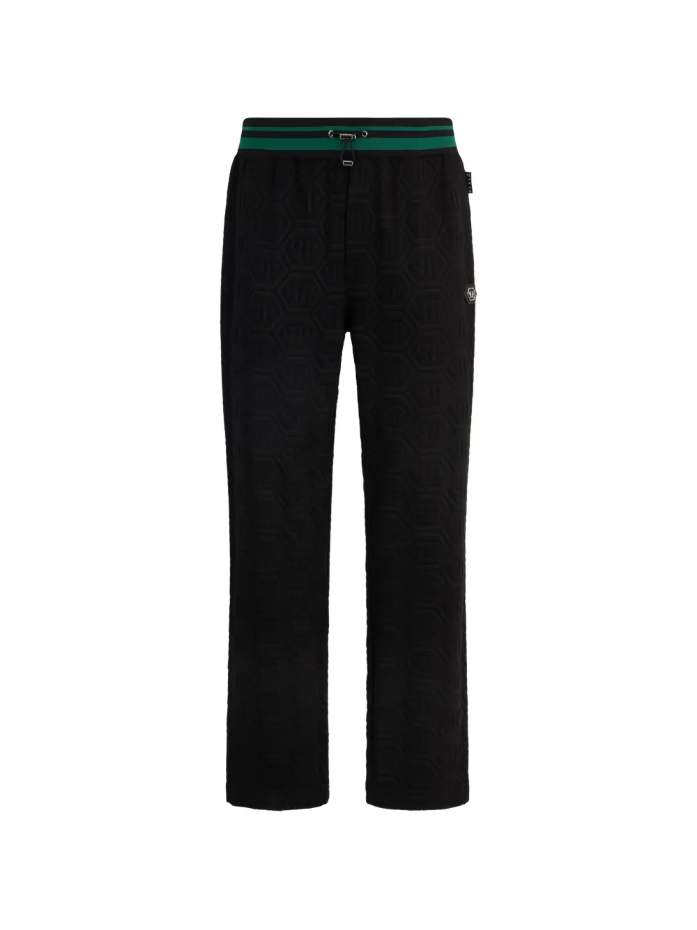 Philipp Plein Pantaloni sportivi con monogramma jacquard - Nero