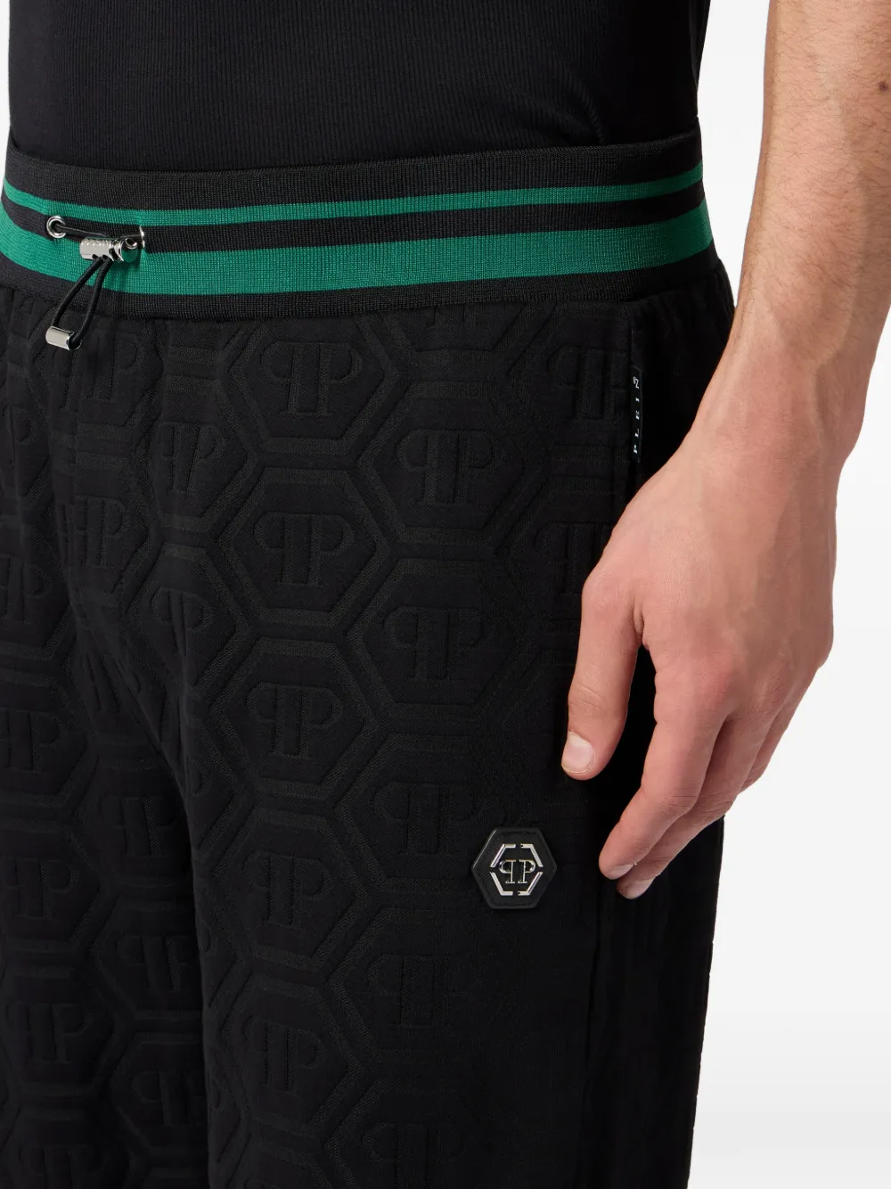 Philipp Plein Trainingsbroek met jacquard Zwart