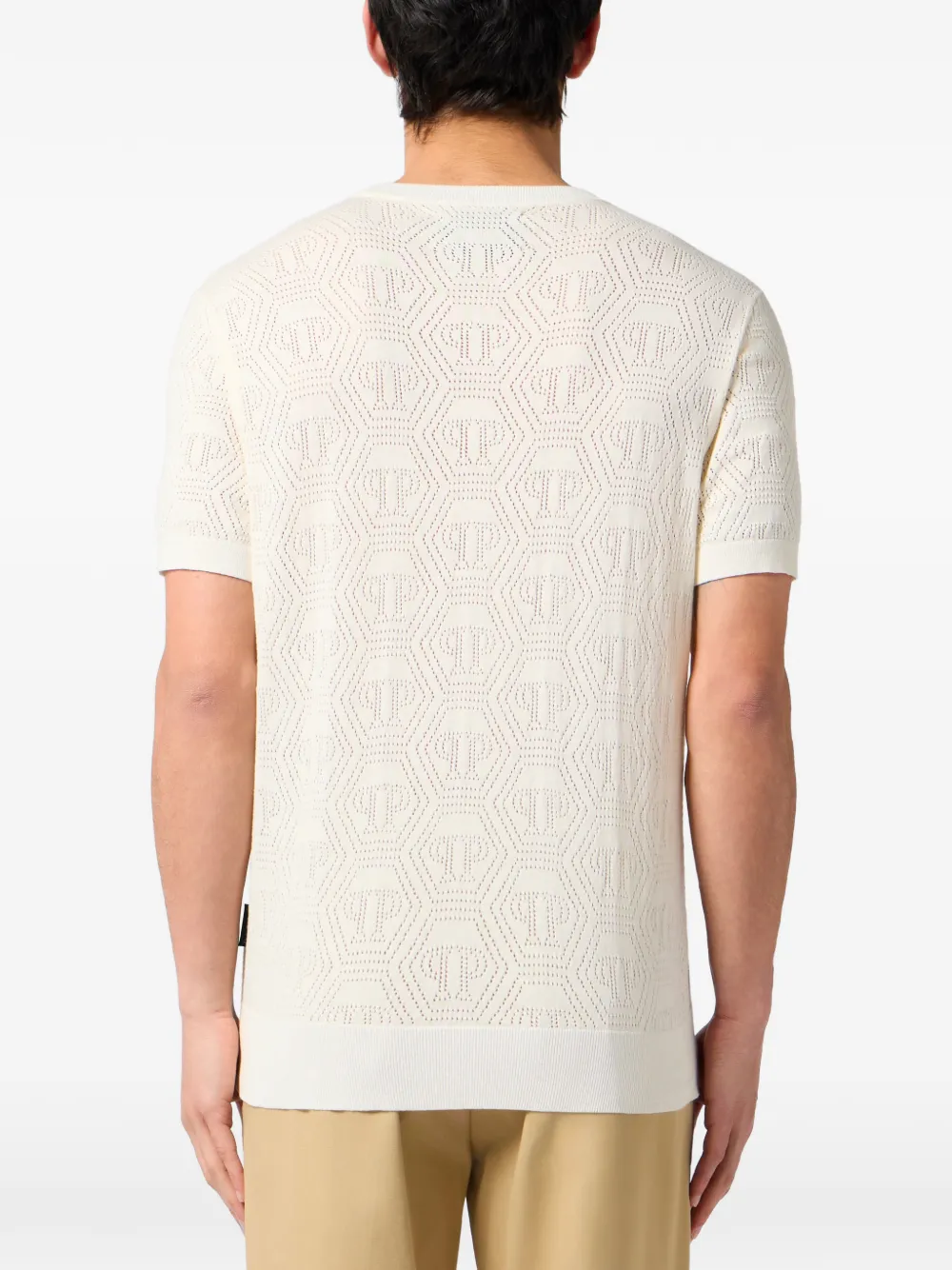 Philipp Plein T-shirt met monogram Beige