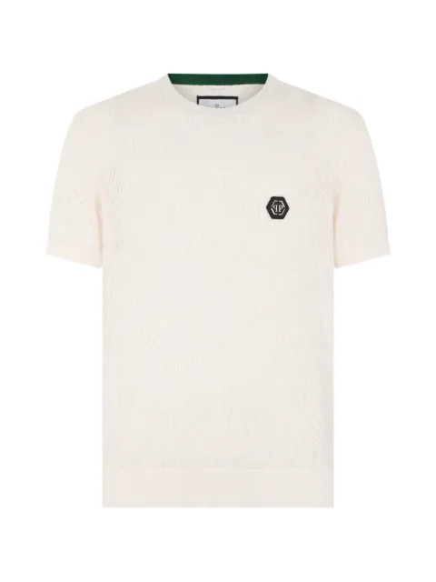 Philipp Plein openwork monogram T-shirt
