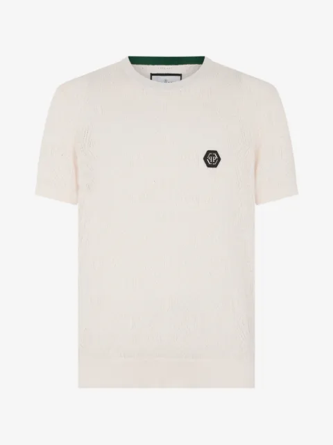 Philipp Plein playera con monograma calado