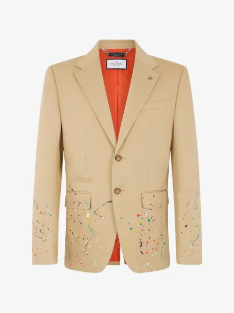 Philipp Plein blazer gigolo fit paint slapsh painted