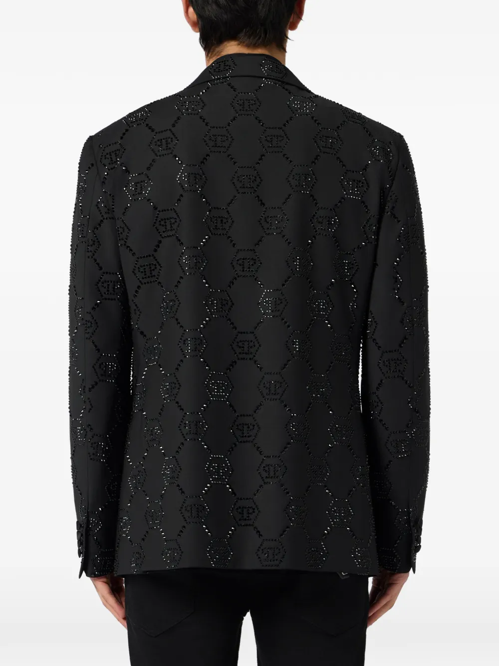 Philipp Plein Blazer met monogram Zwart