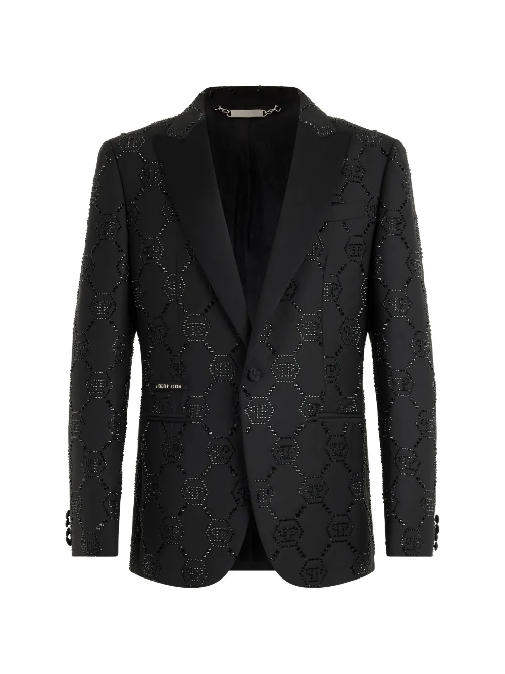 Philipp Plein monogram slim blazer - Nero