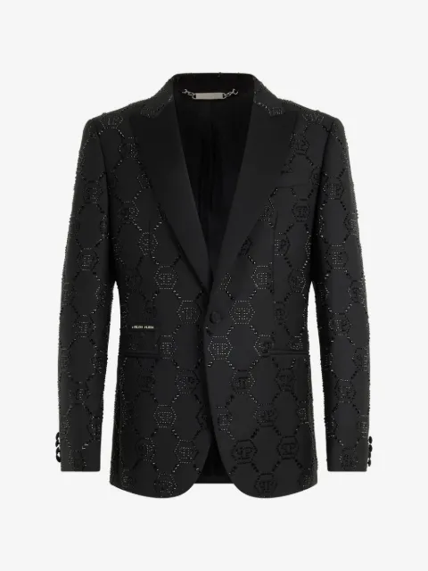Philipp Plein monogram slim blazer