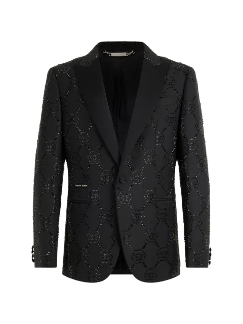 Philipp Plein 모노그램 슬림 블레이저