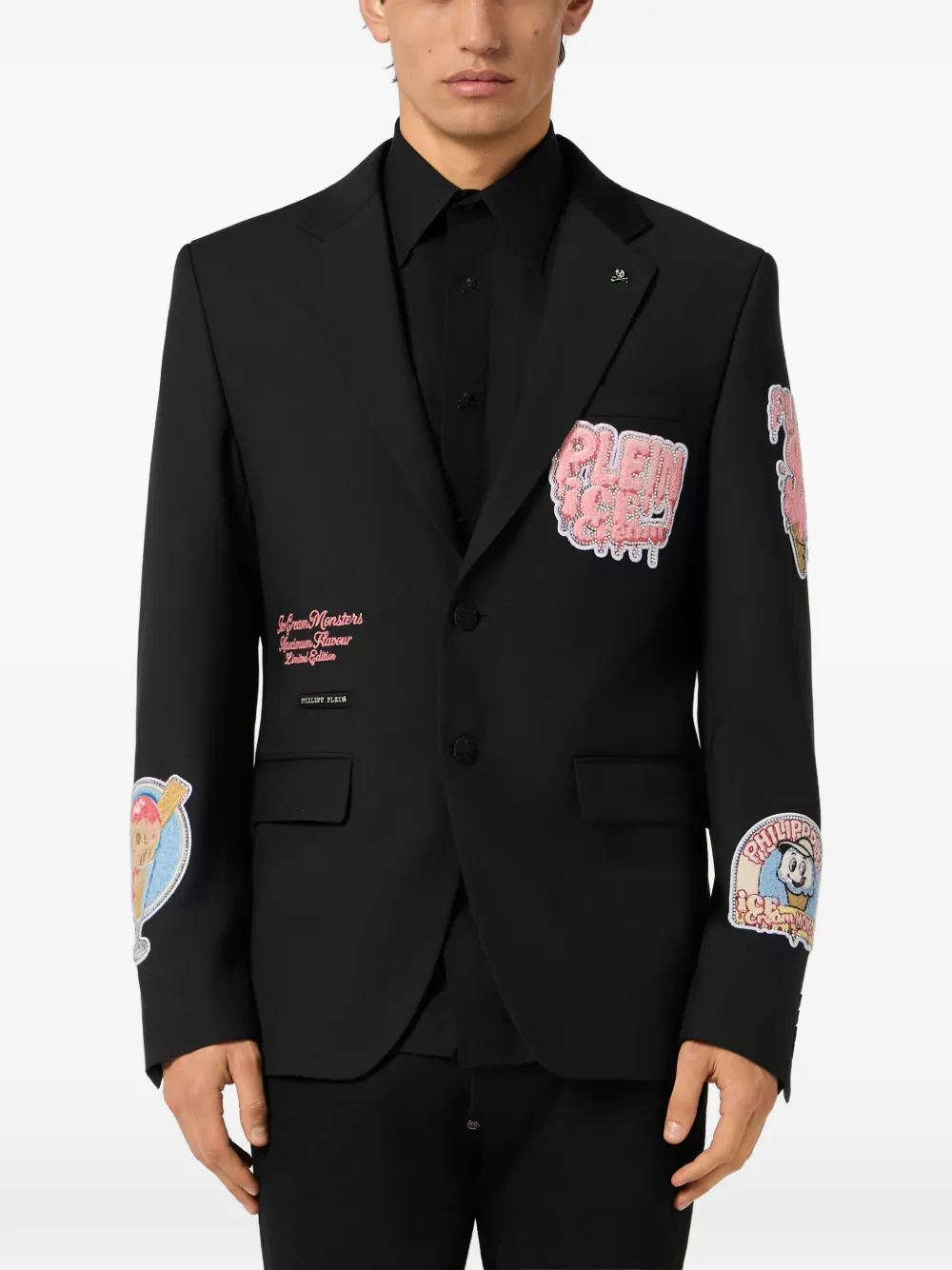 Philipp Plein Getailleerde blazer Zwart