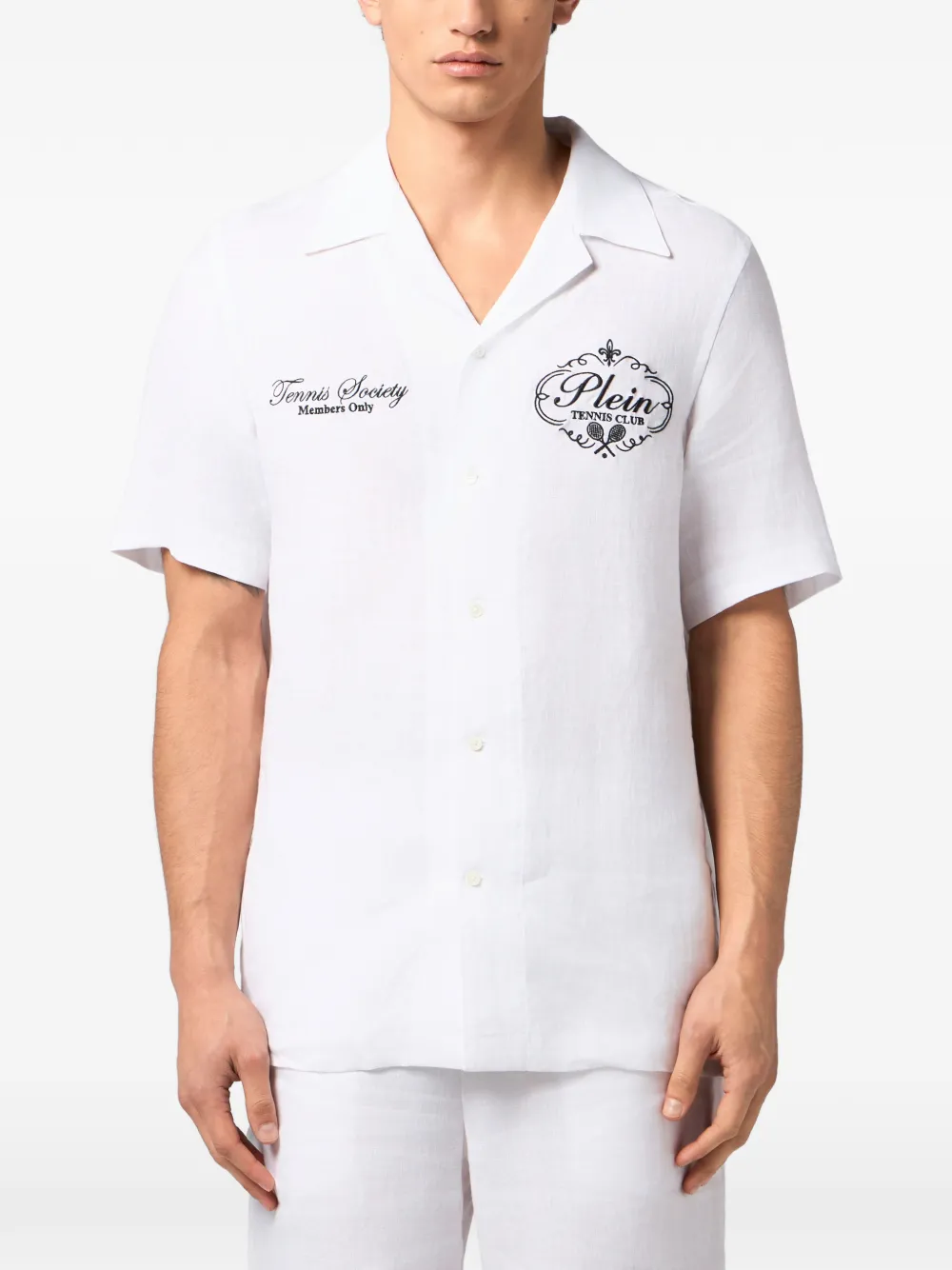 Philipp Plein Bowling Tennis Club overhemd Wit