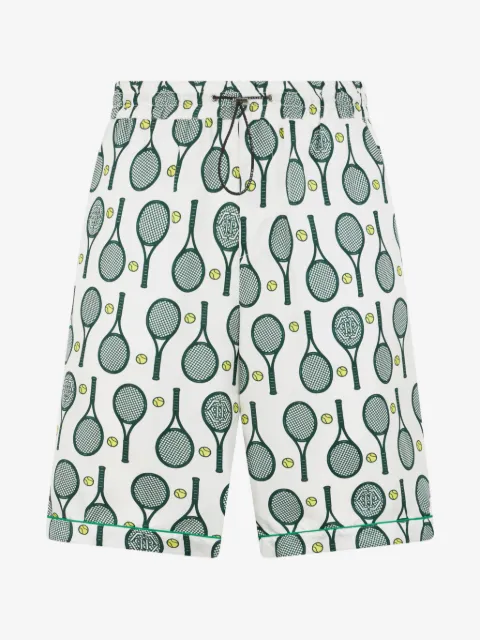 Philipp Plein Tennisshorts aus Seide mit Kordelzug
