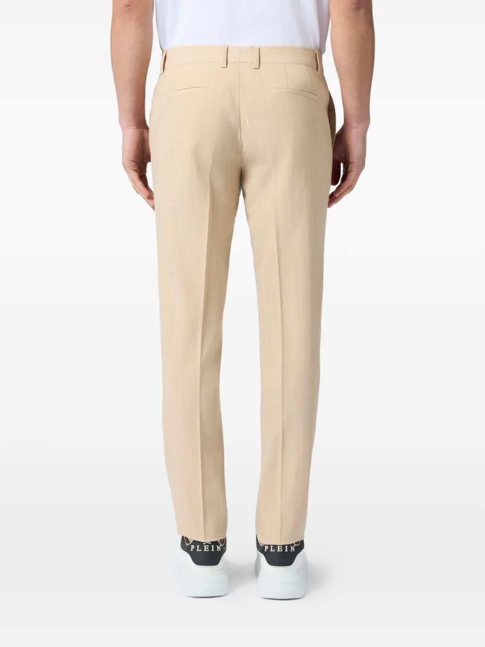Philipp Plein Joy-Fit broek met krijtstreep Beige