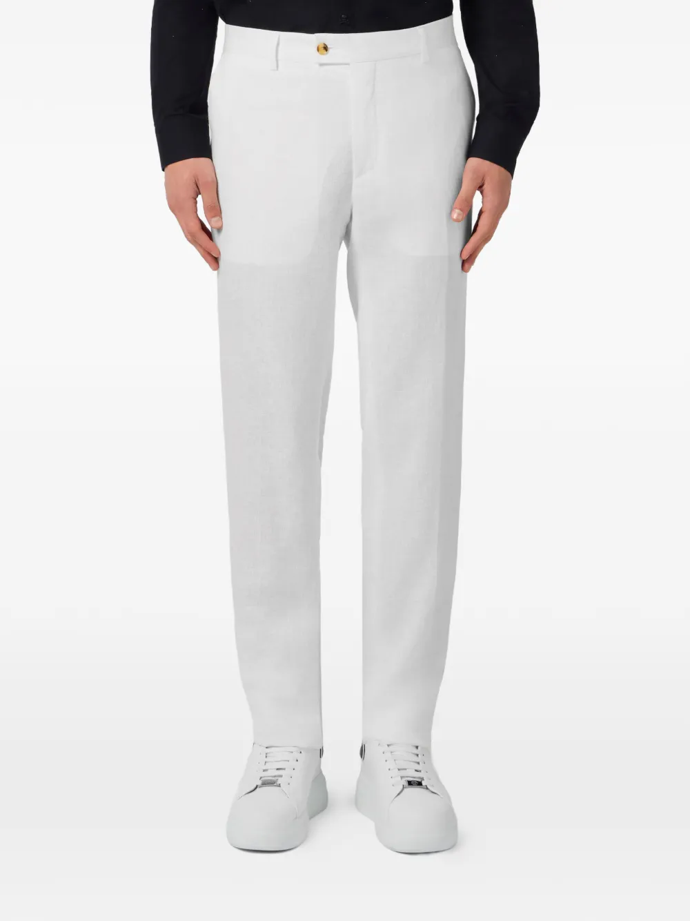 Philipp Plein Linnen broek Wit