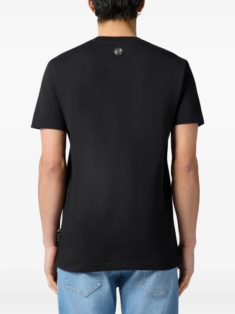Philipp Plein Skull T-shirt met verfspatten Zwart