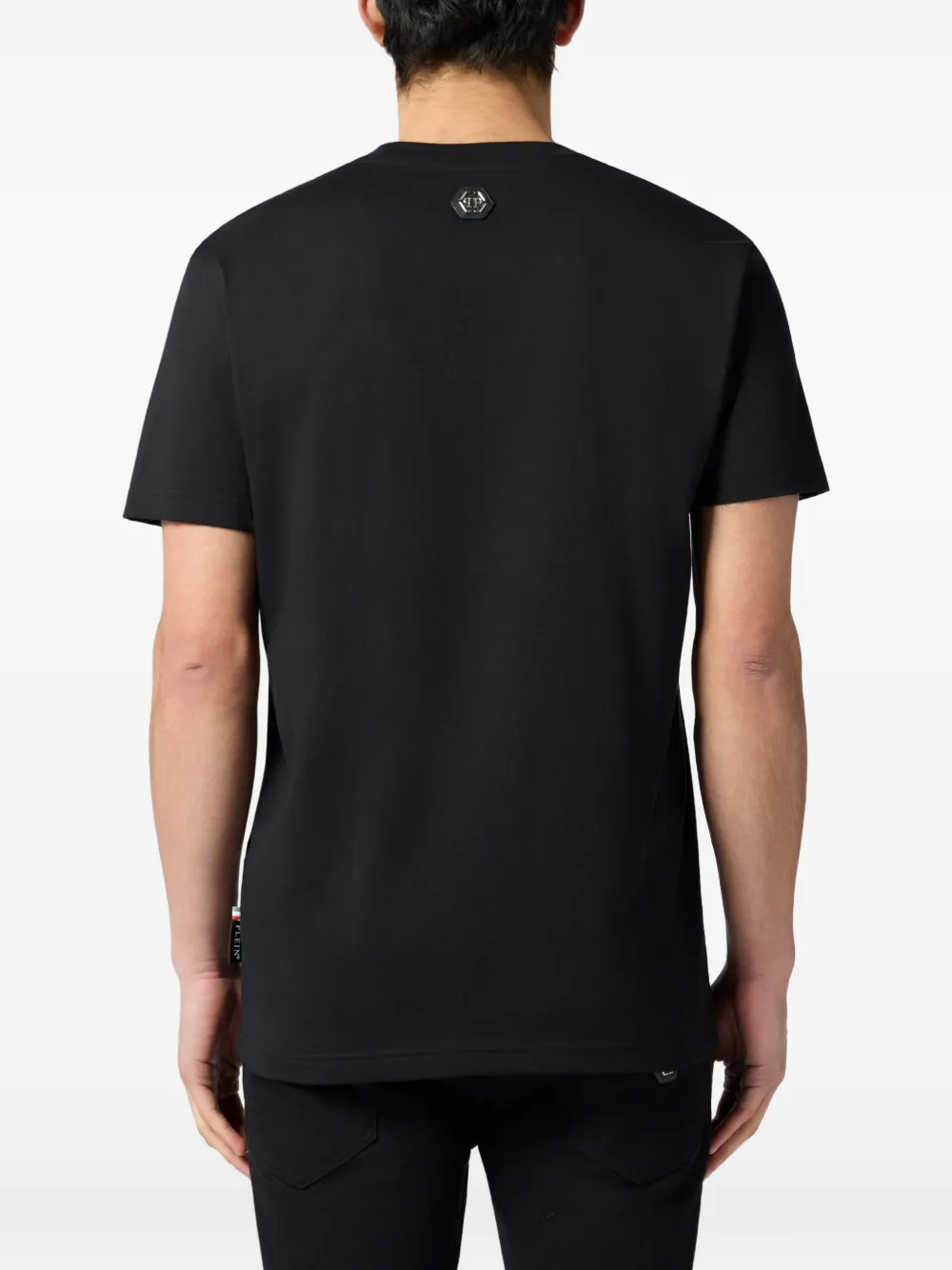 Philipp Plein T-shirt met ronde hals en glitter Zwart