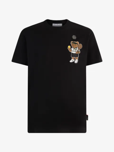 Philipp Plein round neck T-shirt Teddy Tennis patch