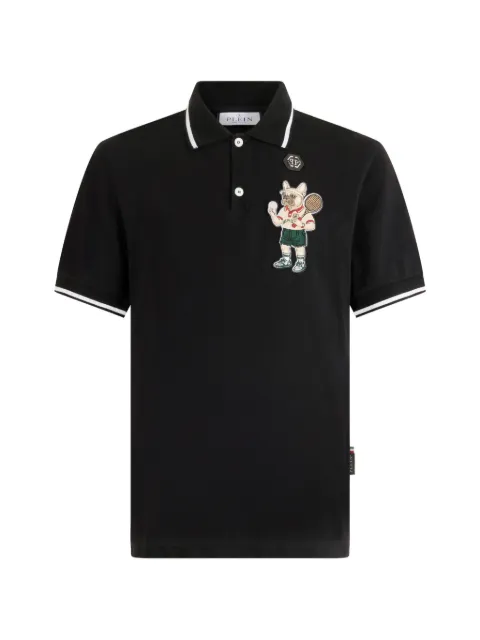 Philipp Plein tennis patch polo shirt