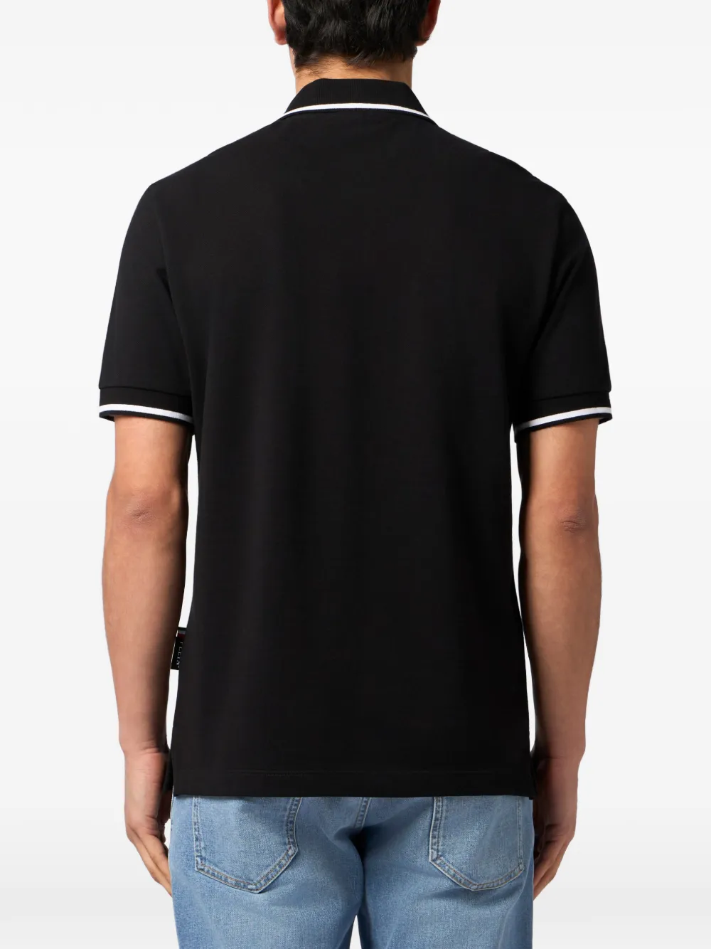 Philipp Plein Poloshirt met tennispatch Zwart