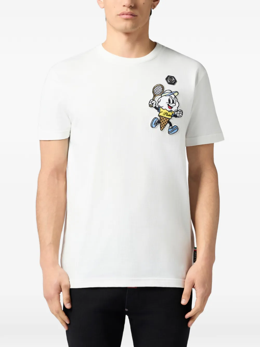 Philipp Plein Gelato Monsters T-shirt met ronde hals Wit