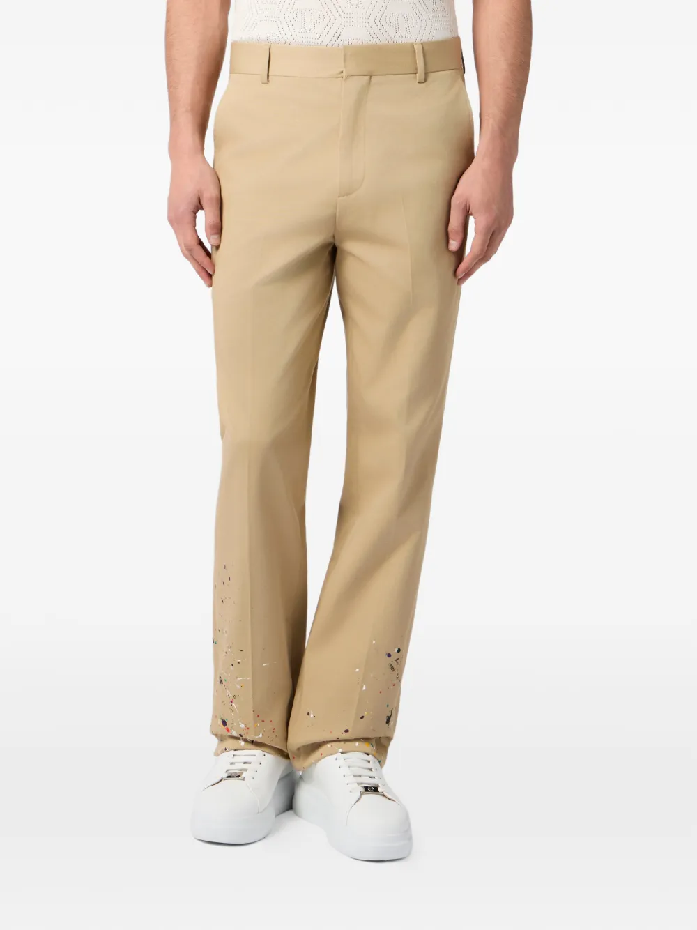 Philipp Plein Ruimvallende broek Beige