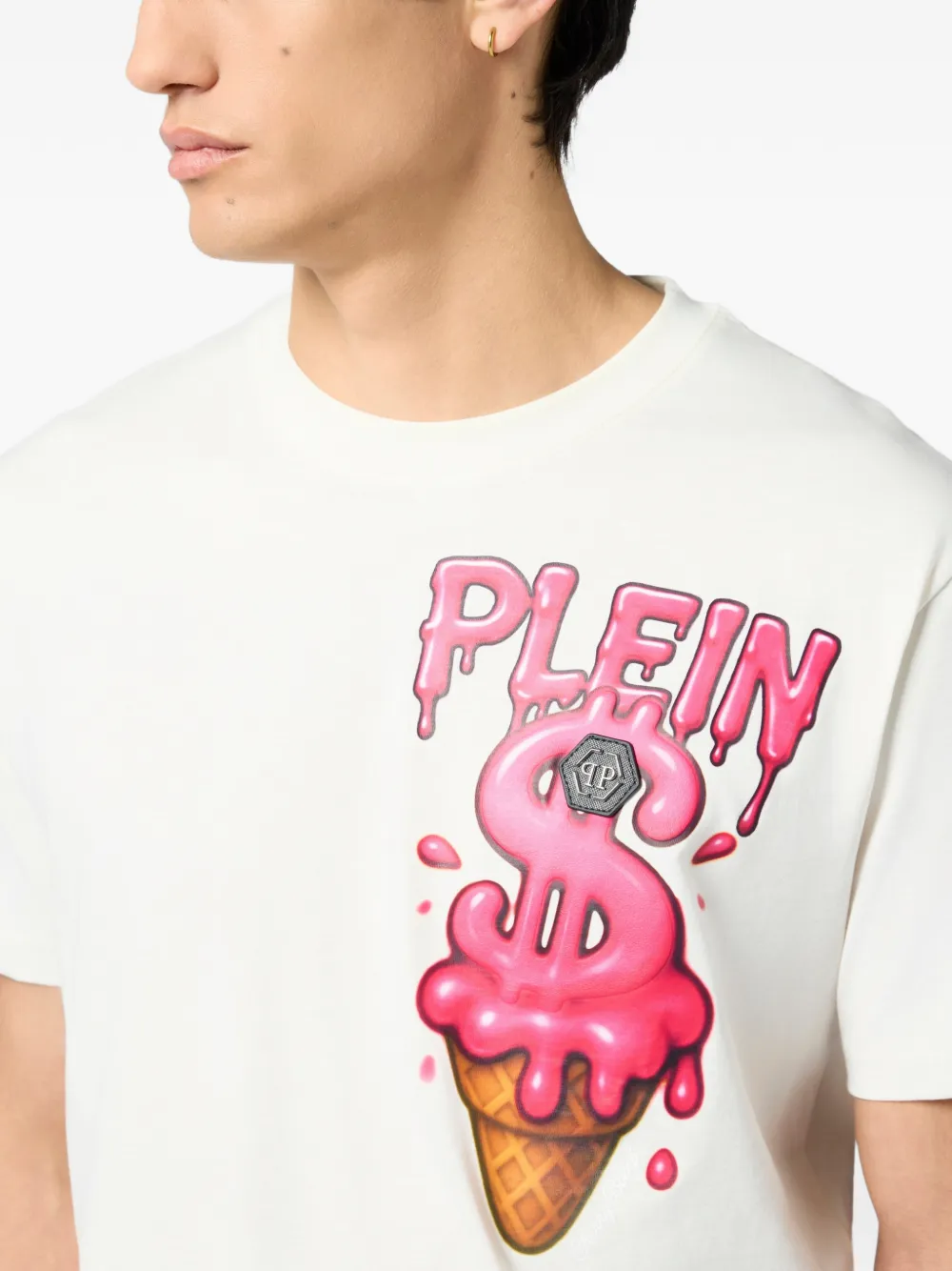 Philipp Plein T-shirt met ronde hals Wit