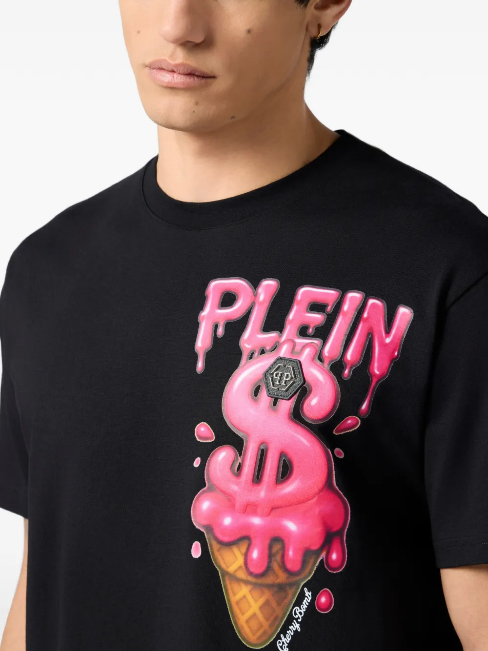 Philipp Plein Ice Cream dollar T-shirt Zwart
