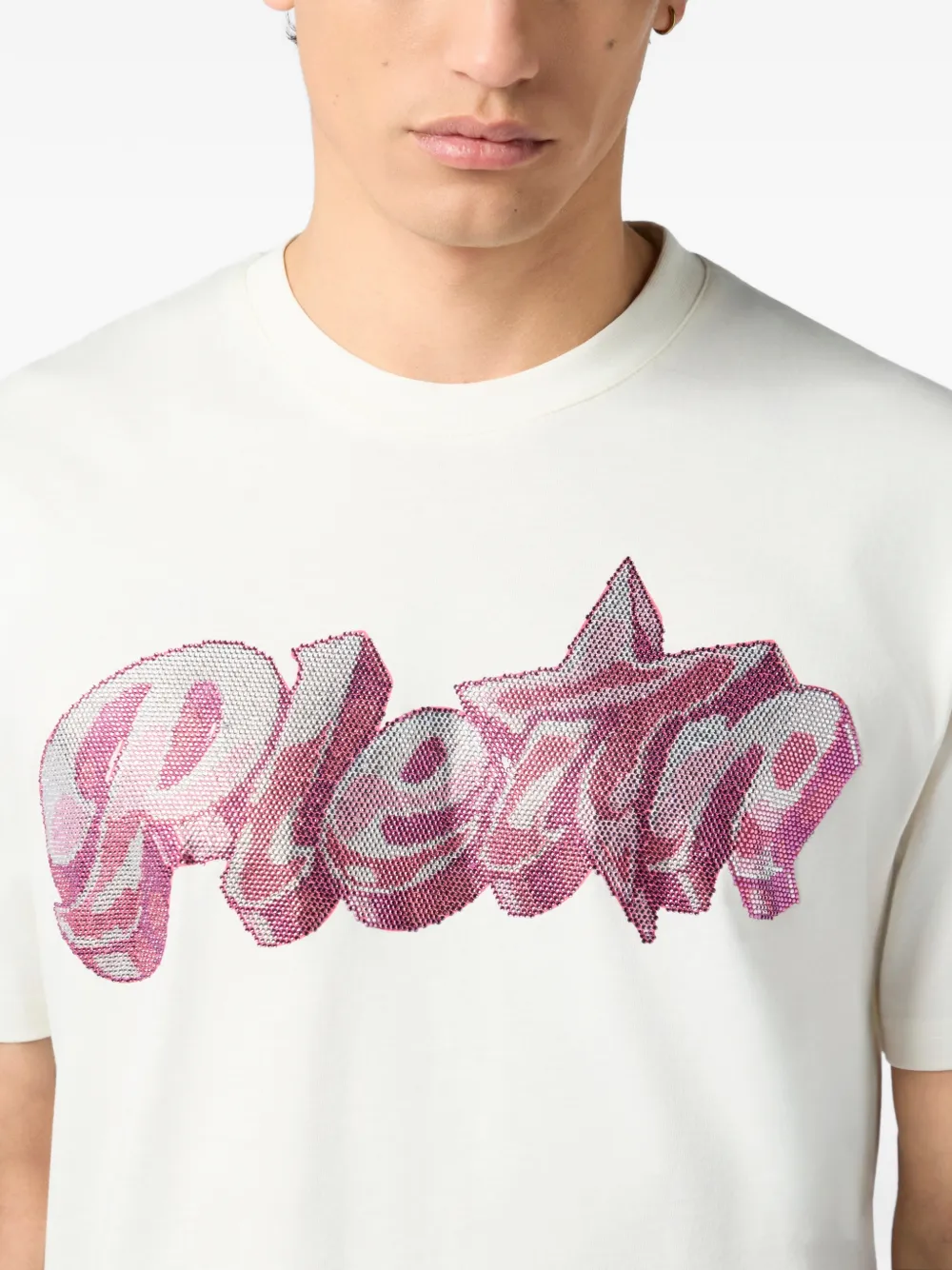Philipp Plein Gummy Stones T-shirt met ronde hals Wit