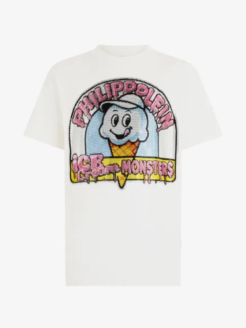 Philipp Plein playera Ice Cream Monsters de cuello redondo