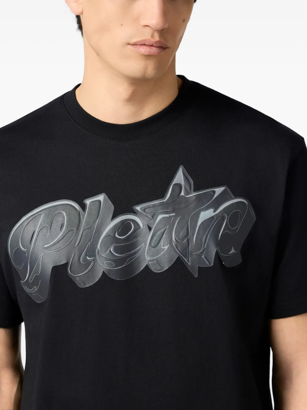 Philipp Plein T-shirt met ronde hals en grafische print Zwart