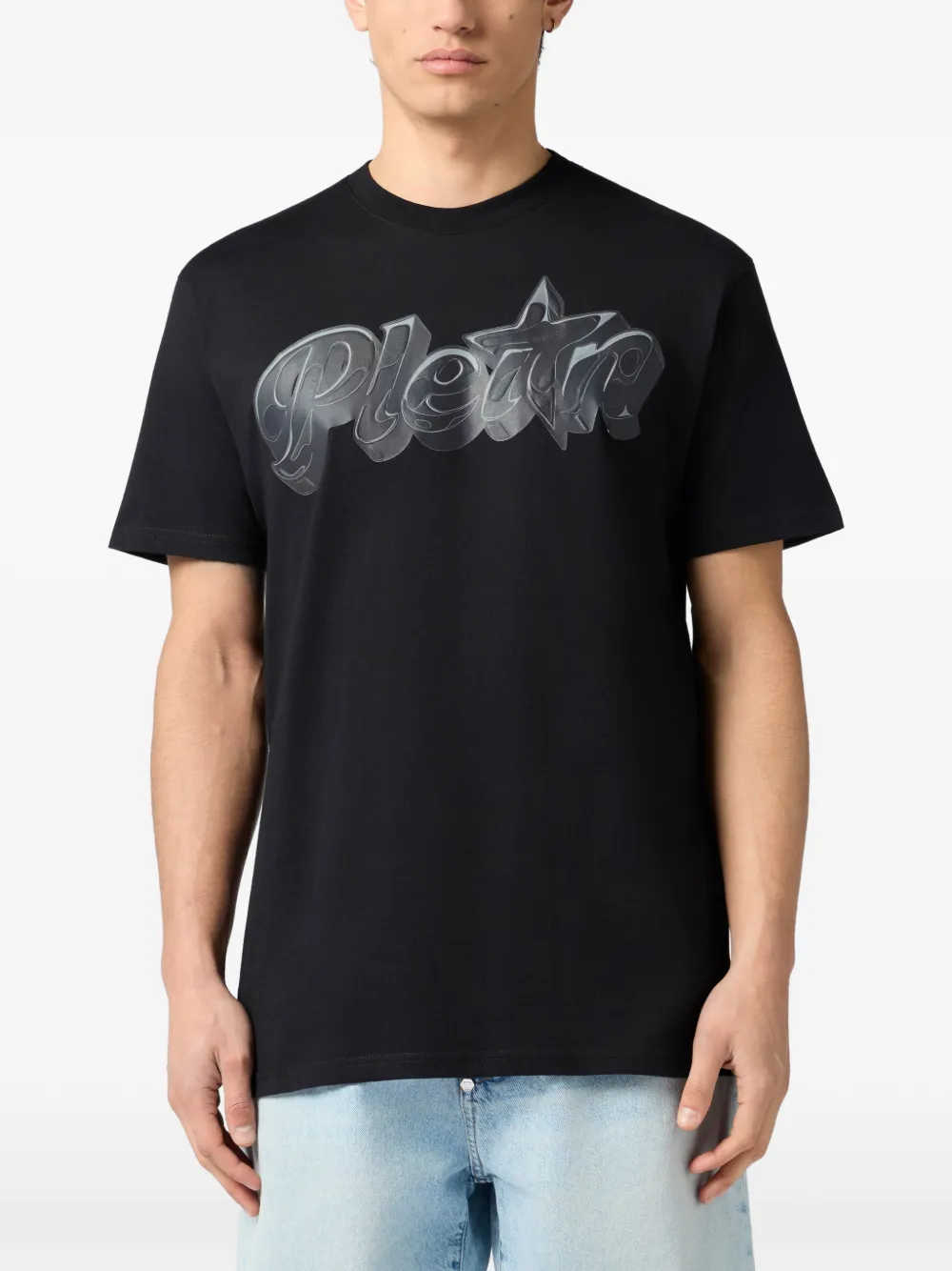 Philipp Plein T-shirt met ronde hals en grafische print Zwart