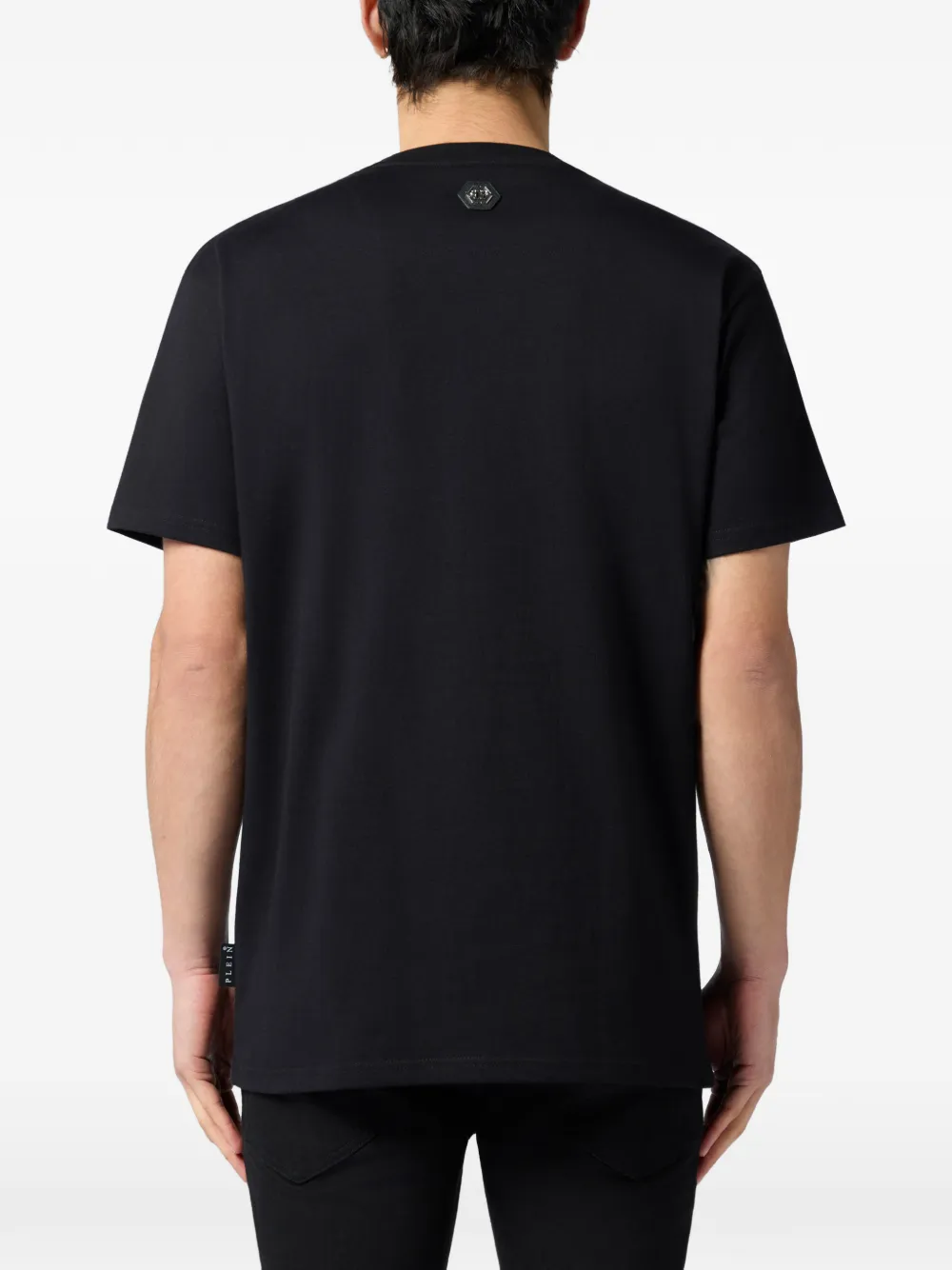 Philipp Plein T-shirt met ronde hals en doodskop steentjes Zwart