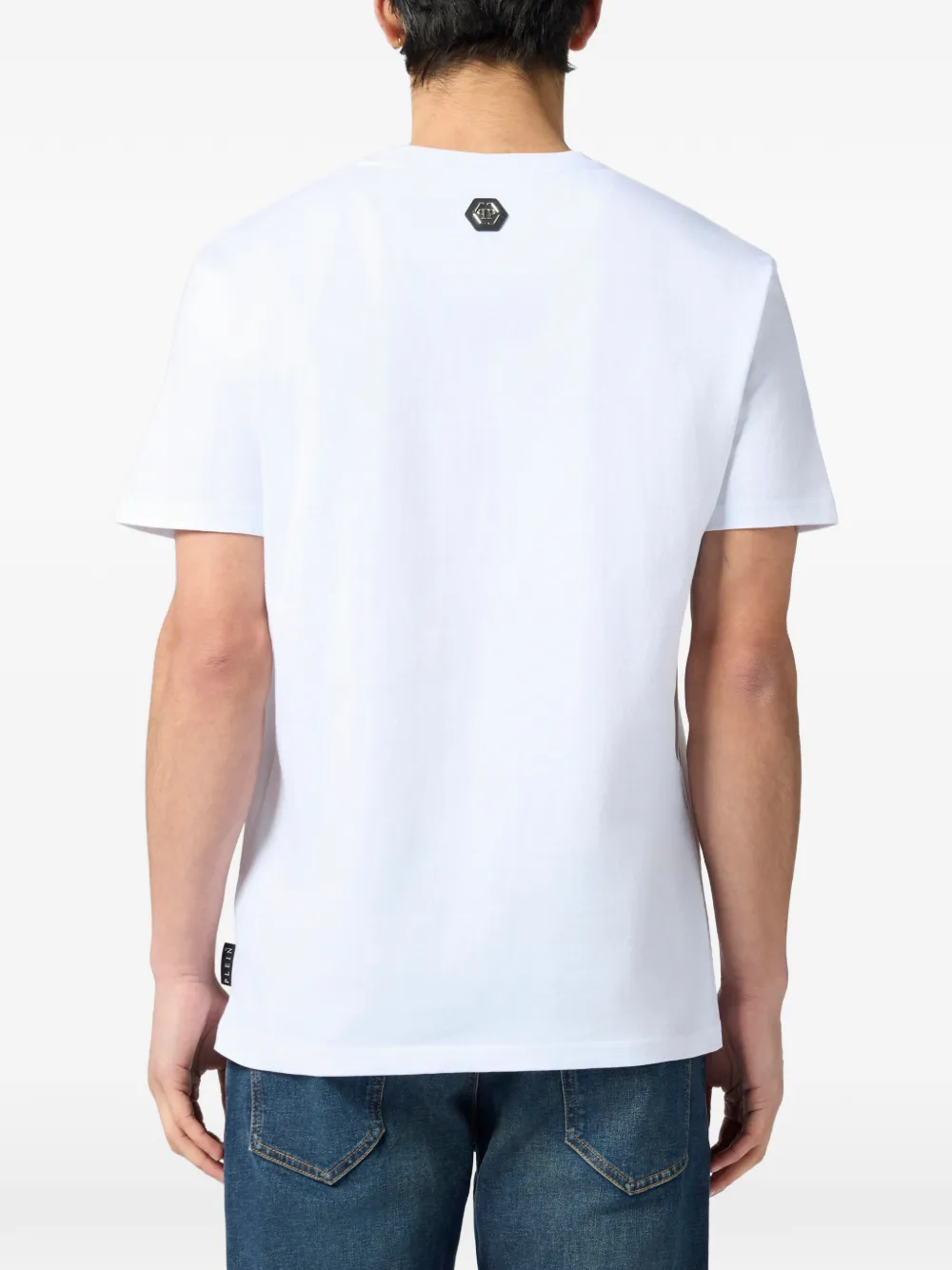 Philipp Plein T-shirt met ronde hals en doodskop Wit