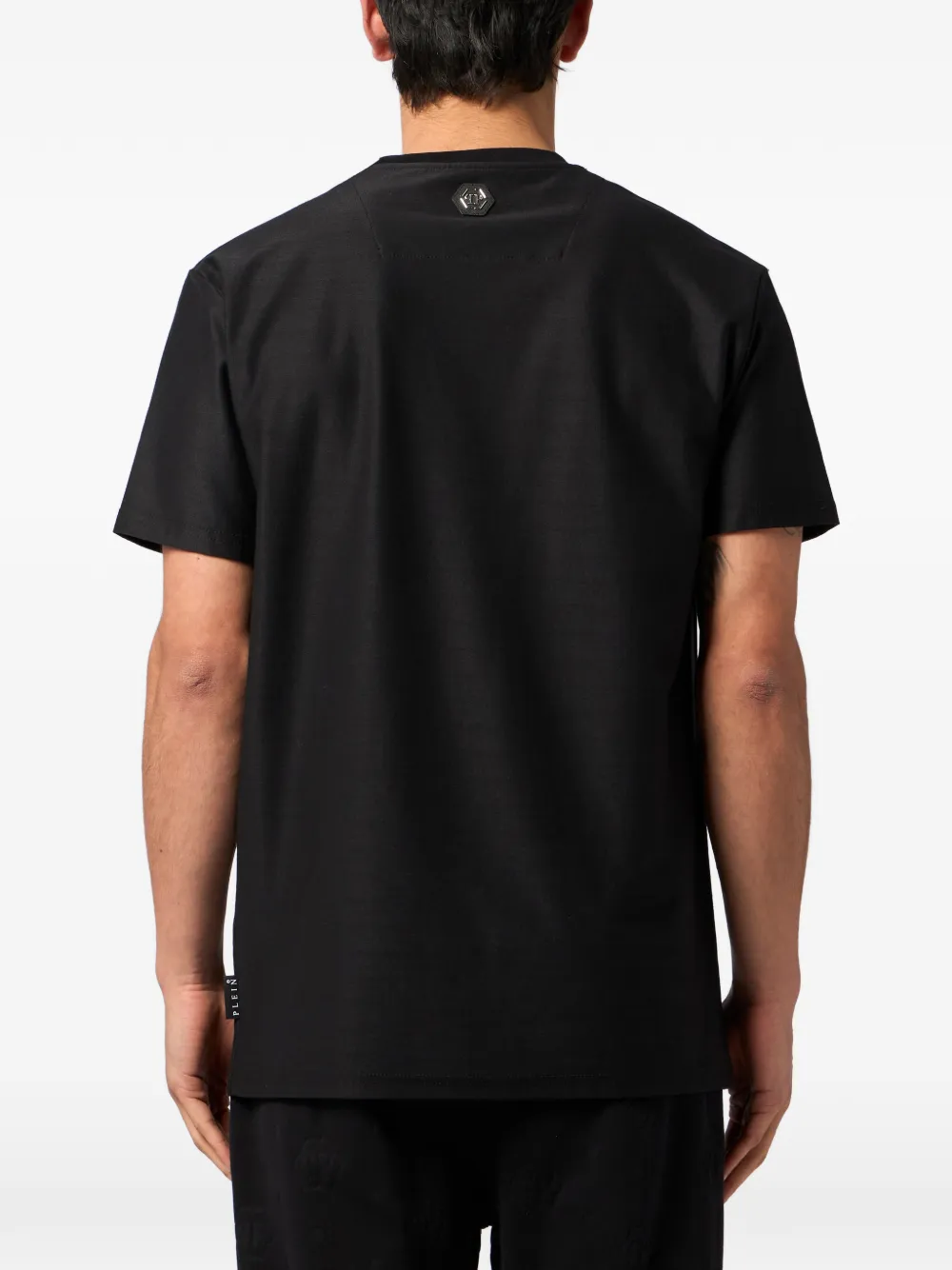 Philipp Plein T-shirt met ronde hals en doodskop jacquard Zwart