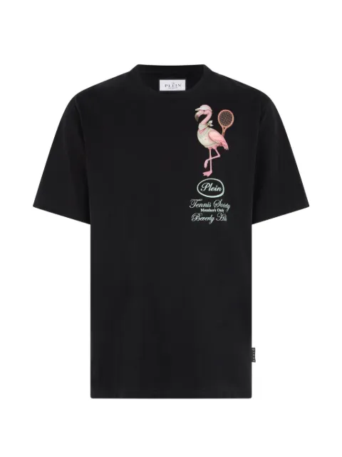 Philipp Plein flamingo graphic round neck T-shirt