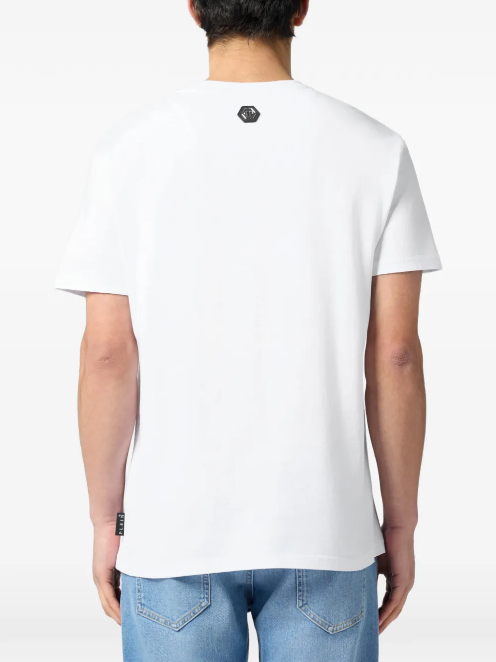 Philipp Plein T-shirt met ronde hals en doodskop Wit