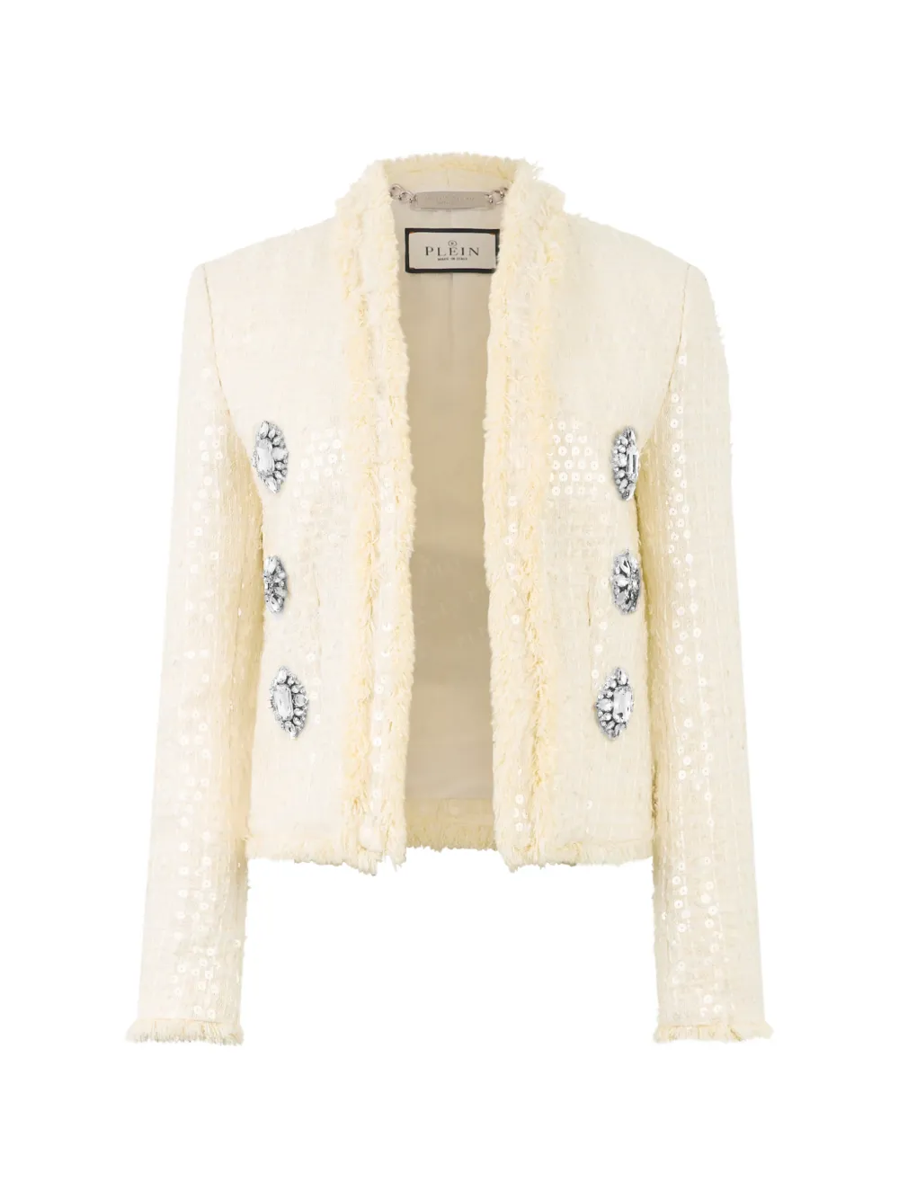 Philipp Plein sequin embellished tweed bolero - Toni neutri