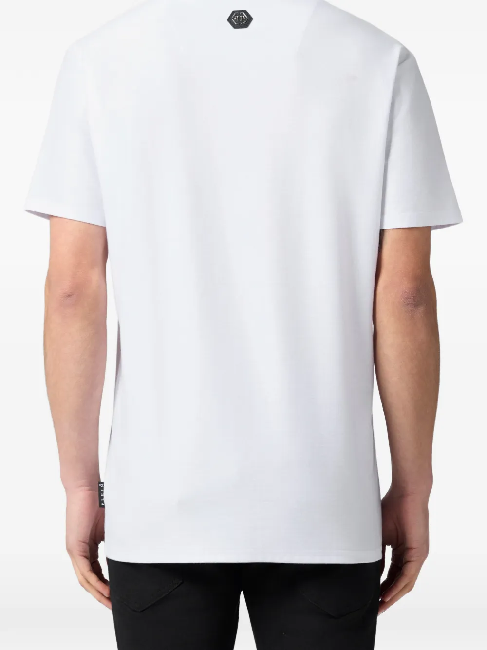 Philipp Plein T-shirt met doodskop jacquard Wit