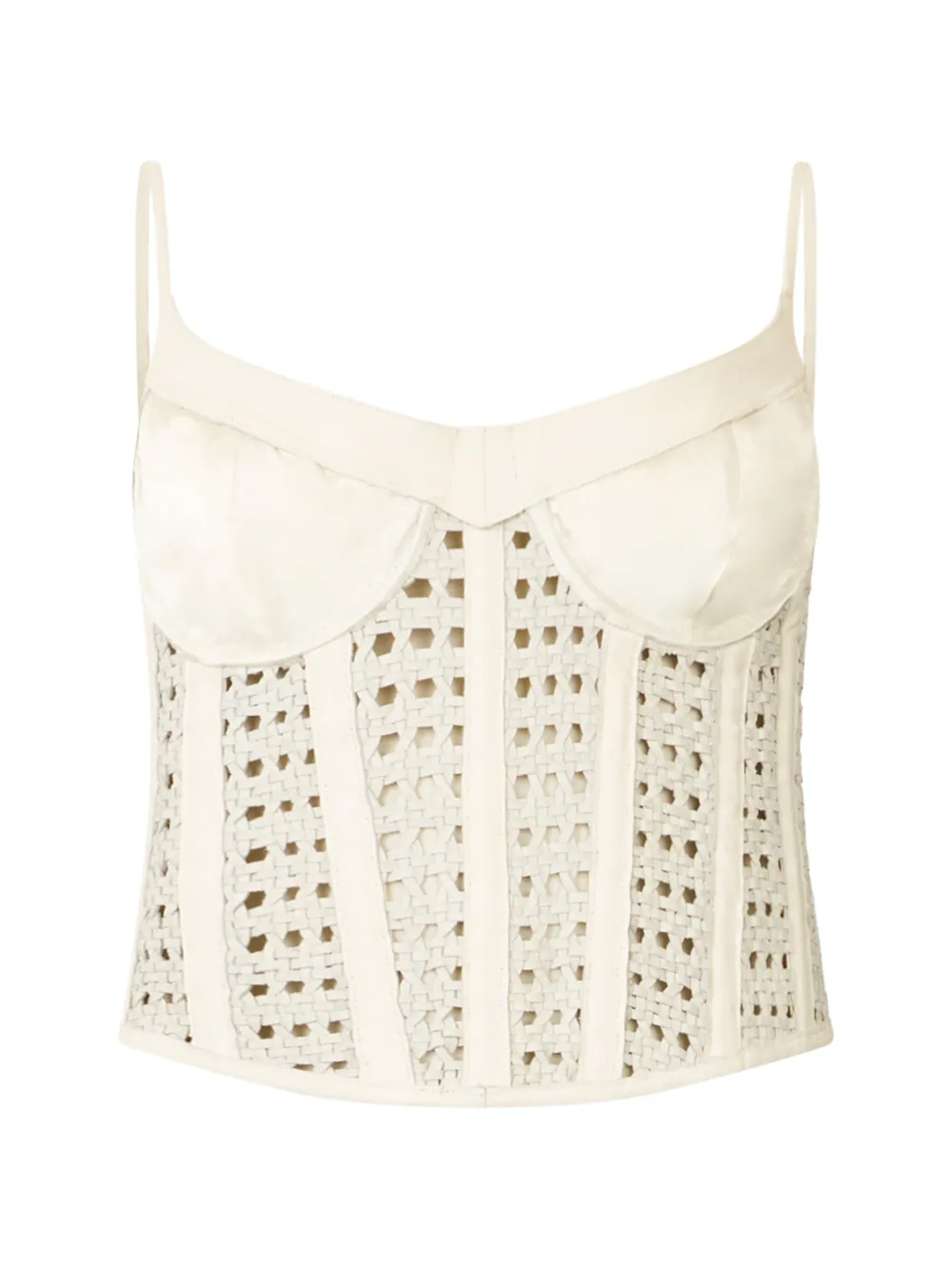 Philipp Plein woven leather bustier - Nude