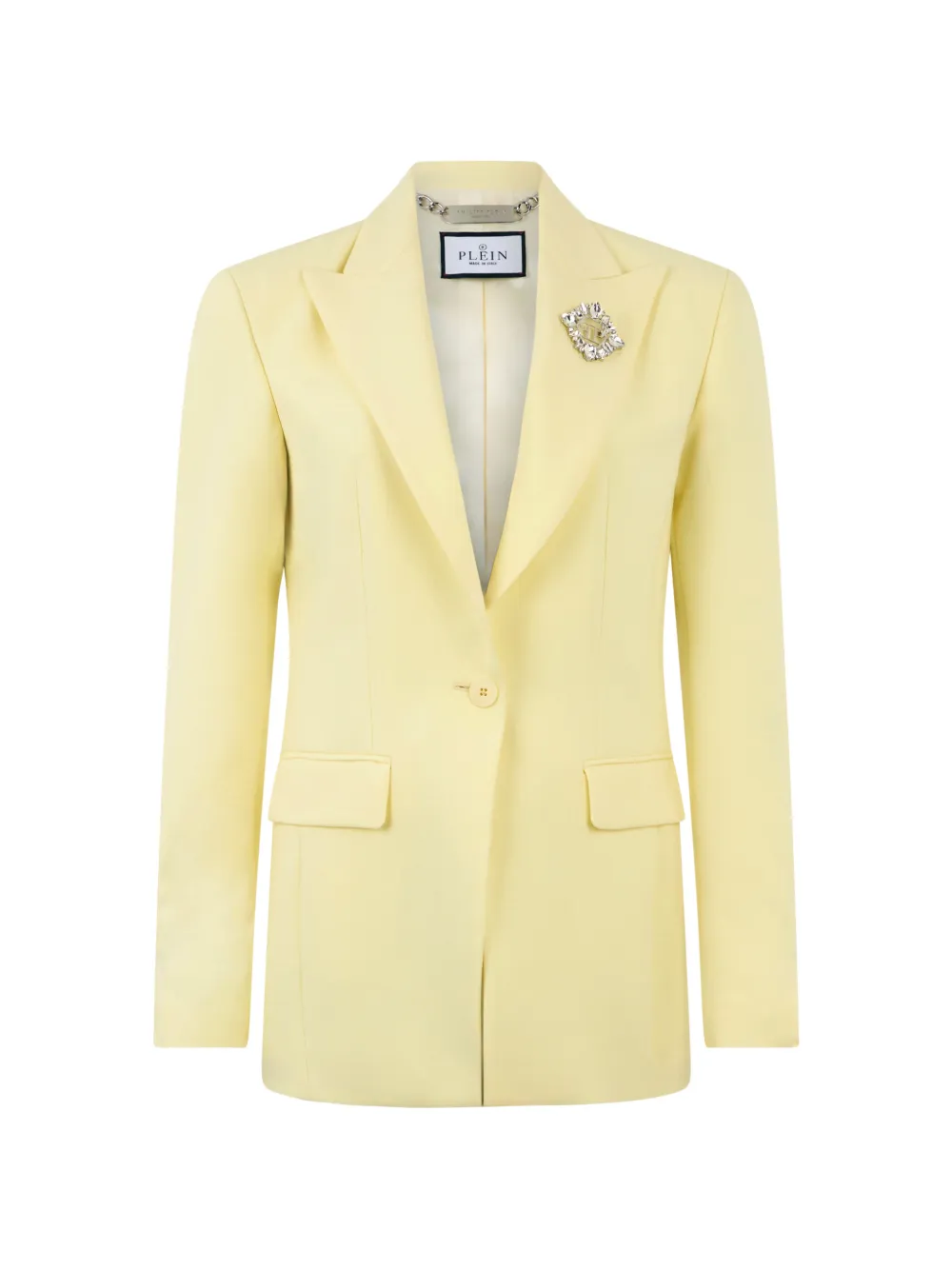Philipp Plein brooch-detail blazer - Giallo
